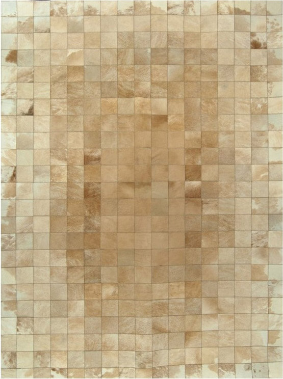 Tapete Pele de Vaca Mosaic Bege | Tamanho: 120 × 180 cm
