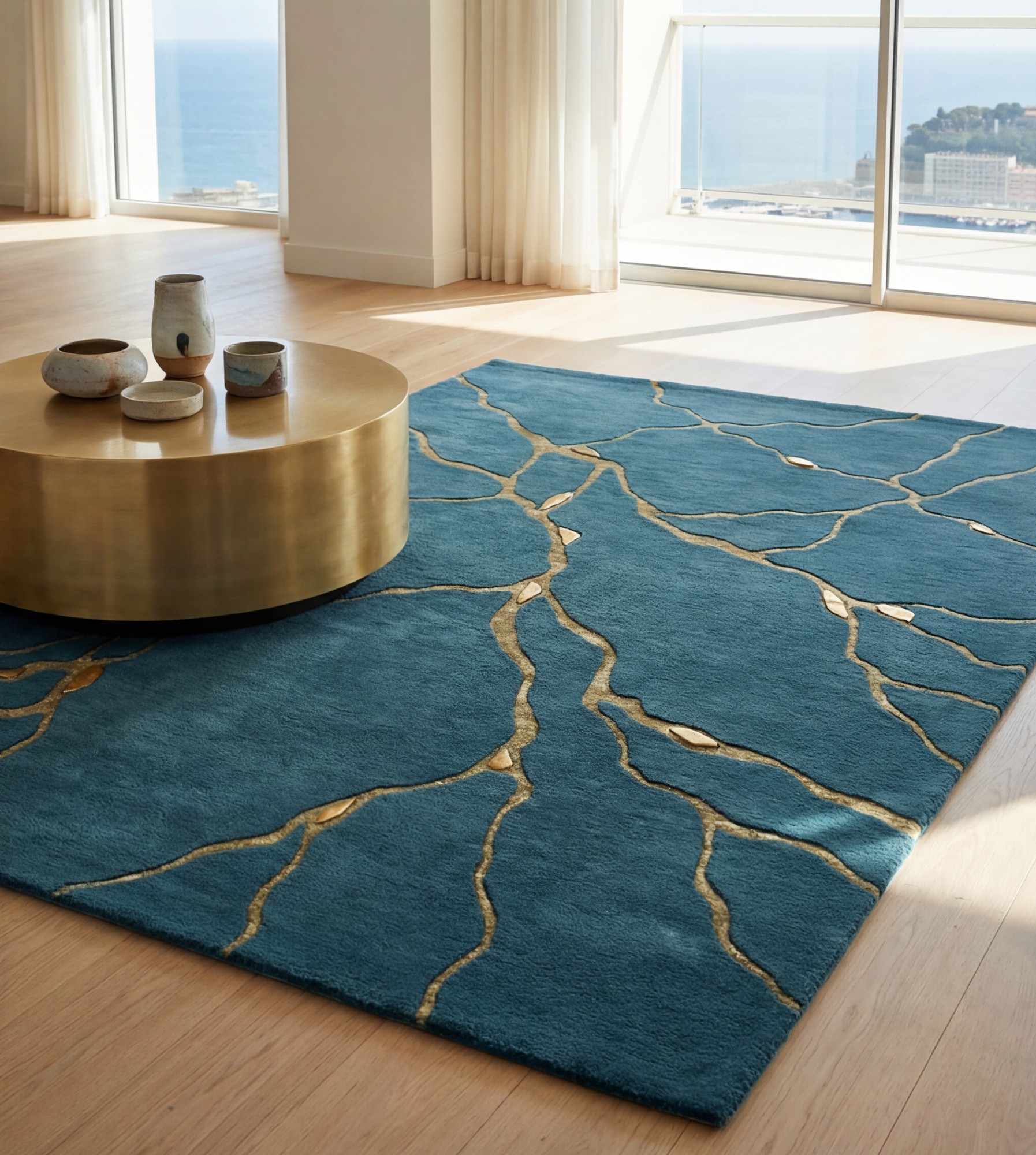 Tapete Golden Veins Blue