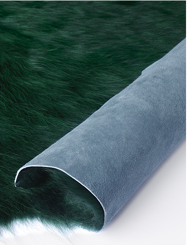 Pele de vaca natural verde-escura