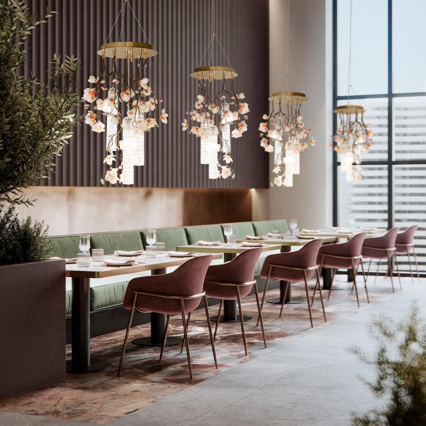 Lustre Magnolia Branco Pequeno