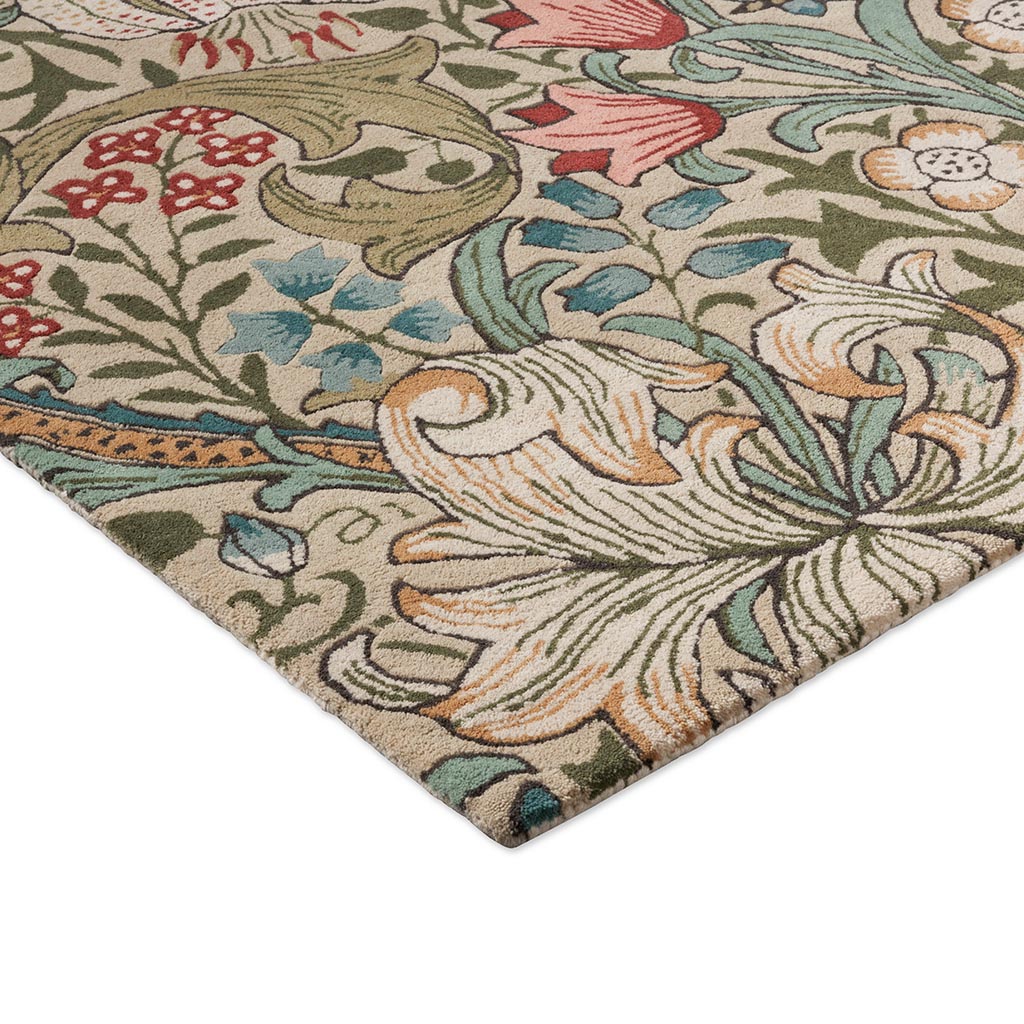 Tapete Golden Lily Green Red