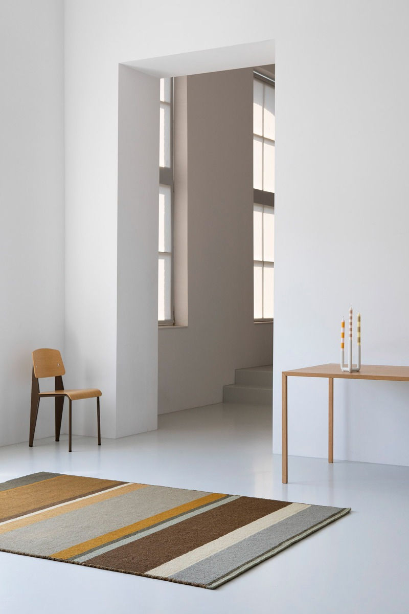 Tapete Artisan Stack Ocre Tecido Plano | Tamanho: 250 × 350 cm