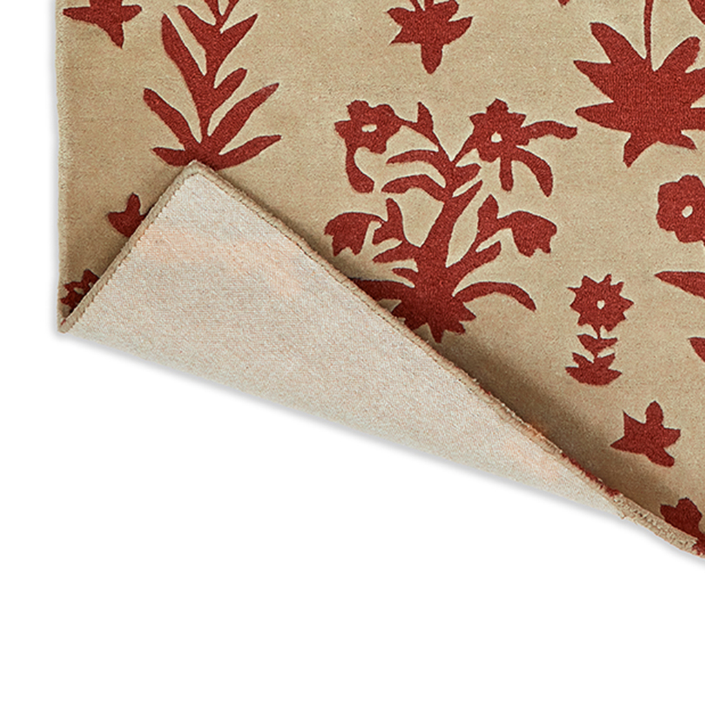 Tapete Woodland Glade Linho/Castanho Ferrugem | Tamanho: 140 × 200 cm