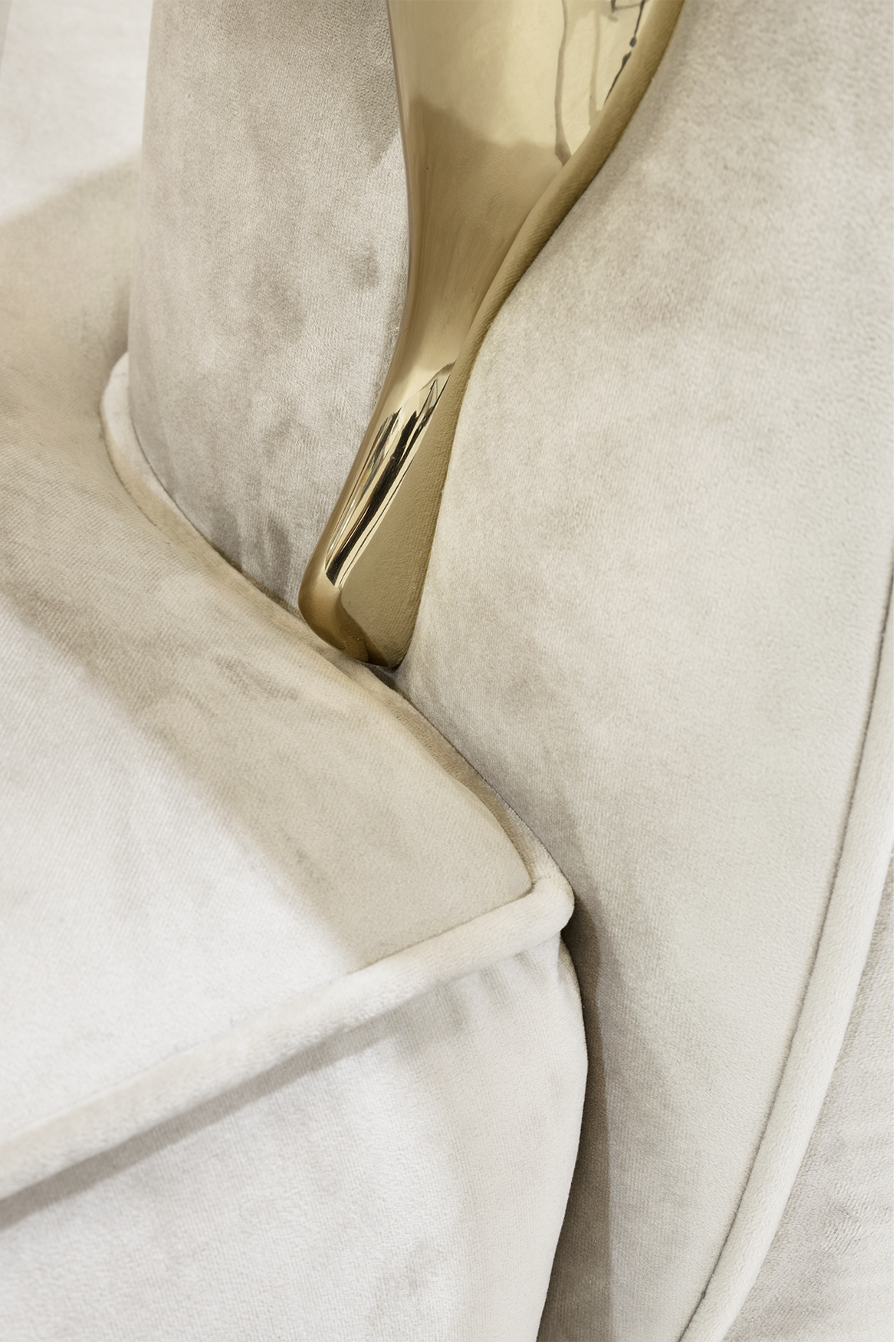 Sofá Curvo Luxe Creme Solara