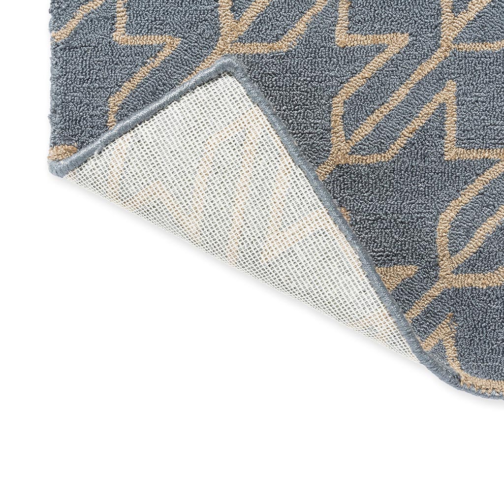 Tapete Exterior Houndstooth Azul Lavado | Tamanho: 250 × 350 cm