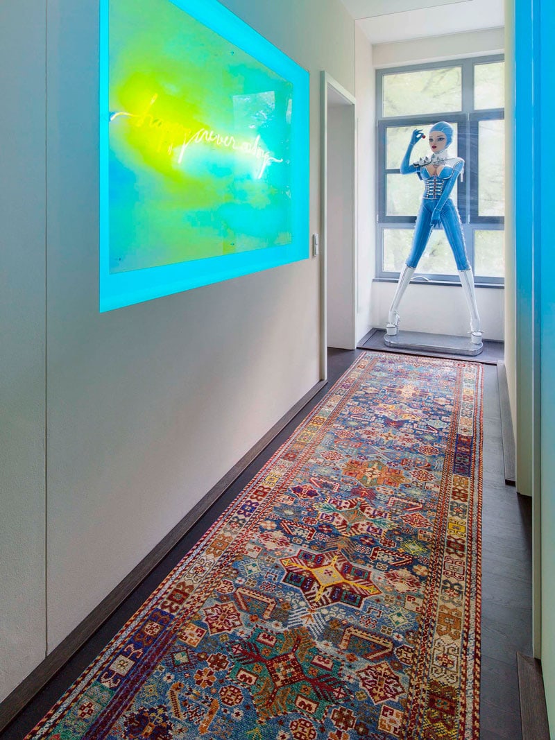 Tapete Original Natural Azul Luxury | Tamanho: 92 × 365 cm