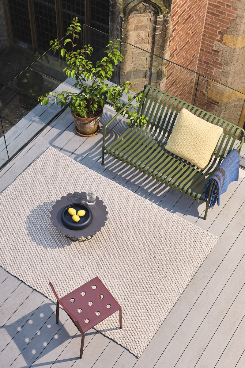 Tapete Lace Salva Cinzento-Areia Branca Exterior