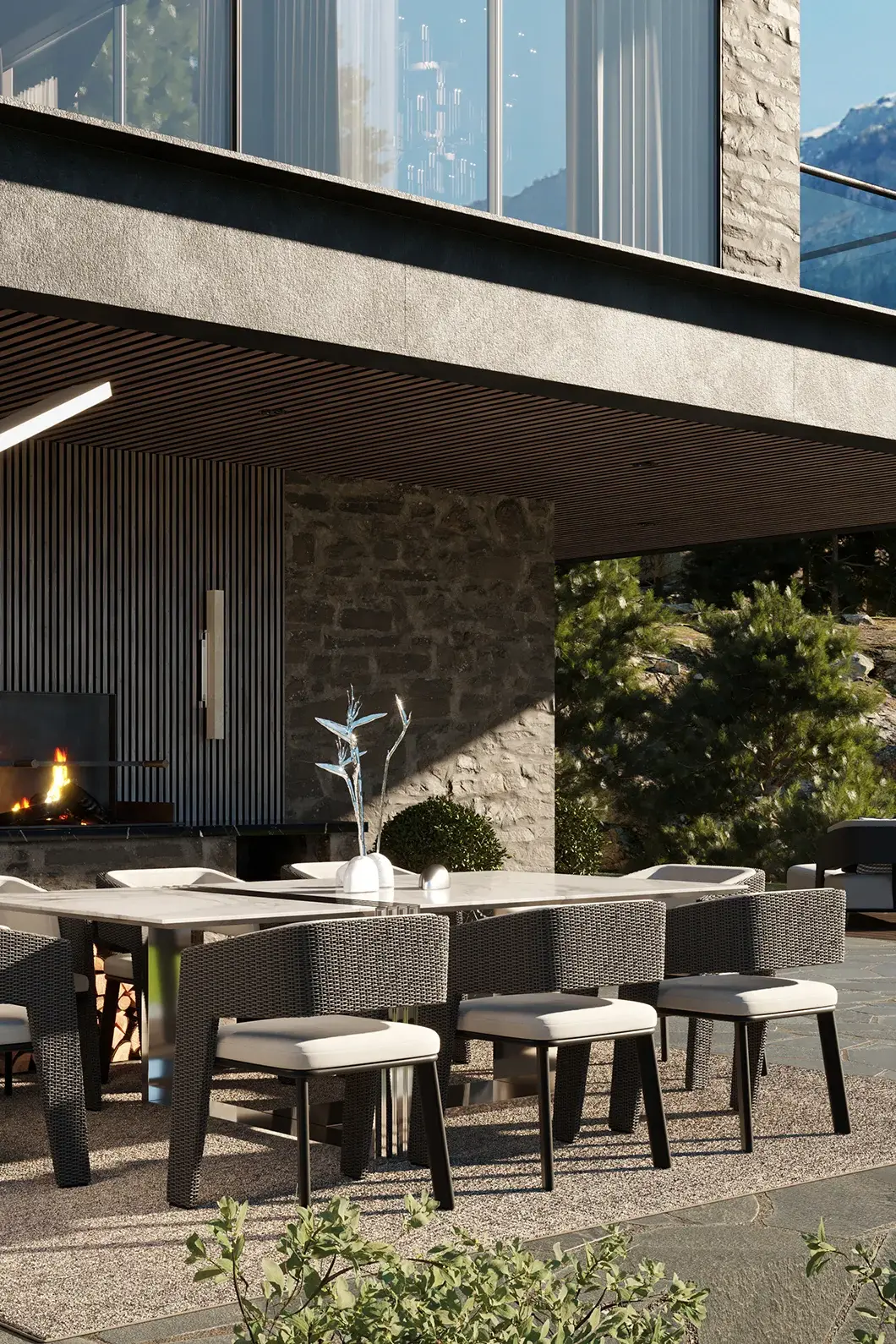 Cadeira de jantar Crown cinzenta