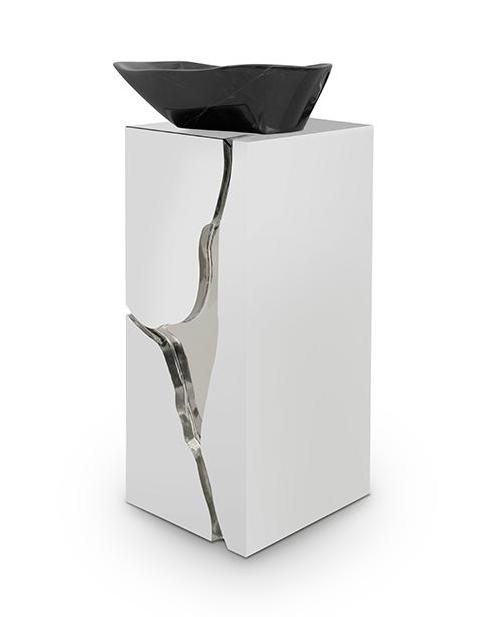 Lavatório de coluna design fraturado