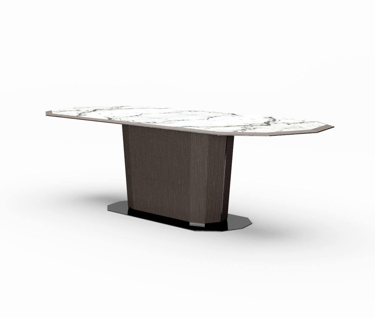 Mesa de Jantar Oval Mizar em Mármore
