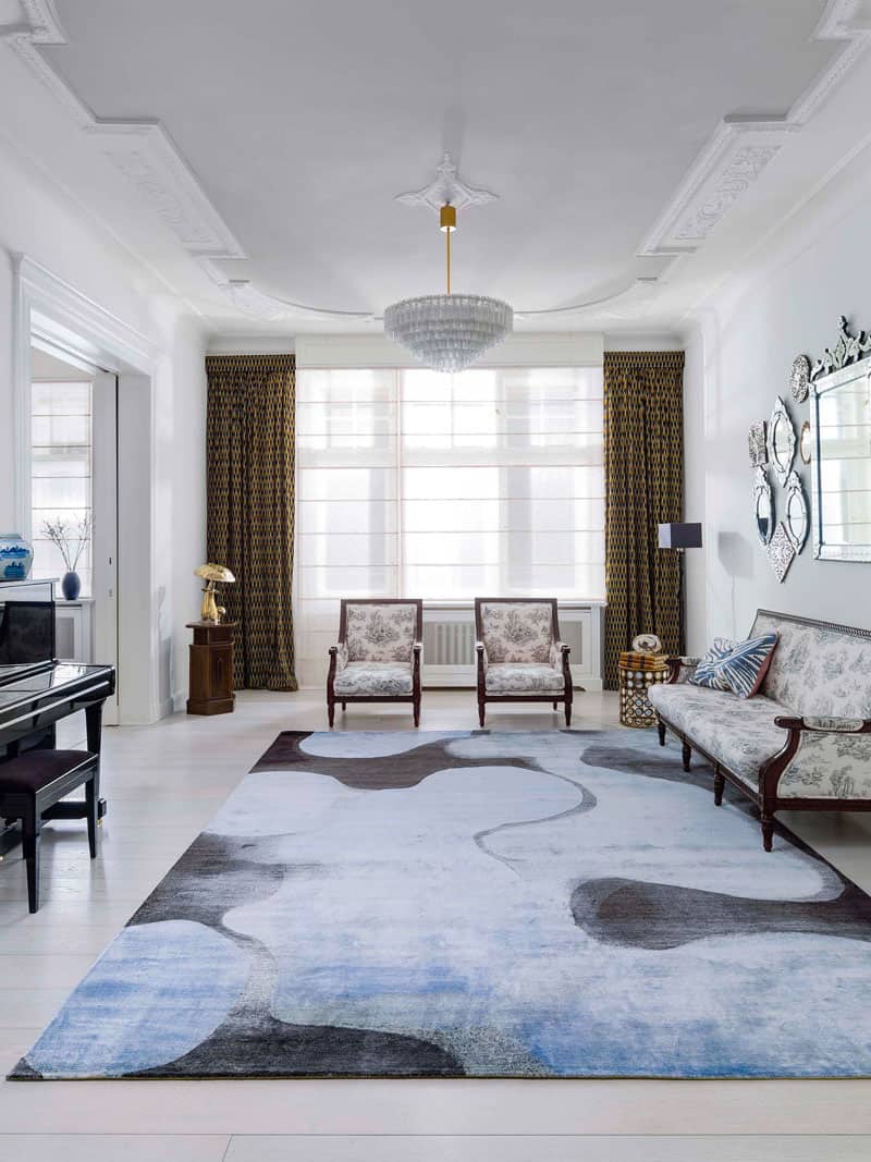 Tapete Azul Feito à Mão Luxury | Tamanho: 305 × 427 cm