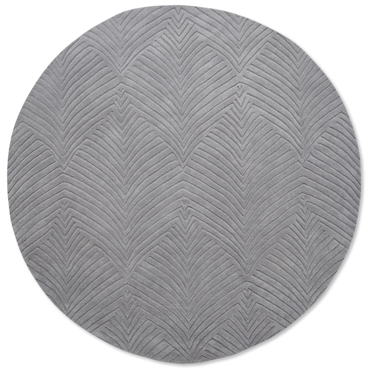 Tapete Círculo Folia Cinzento Frio | Tamanho: Ø 150 cm
