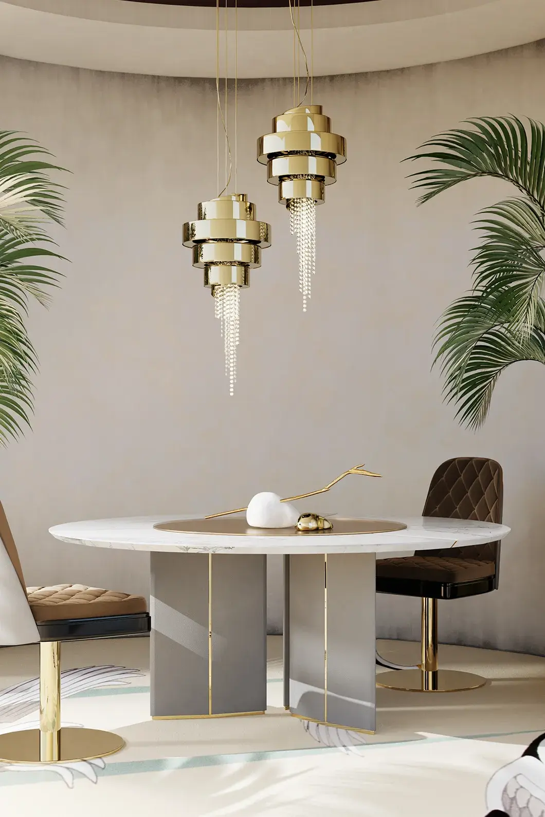 Candeeiro suspenso Art Deco