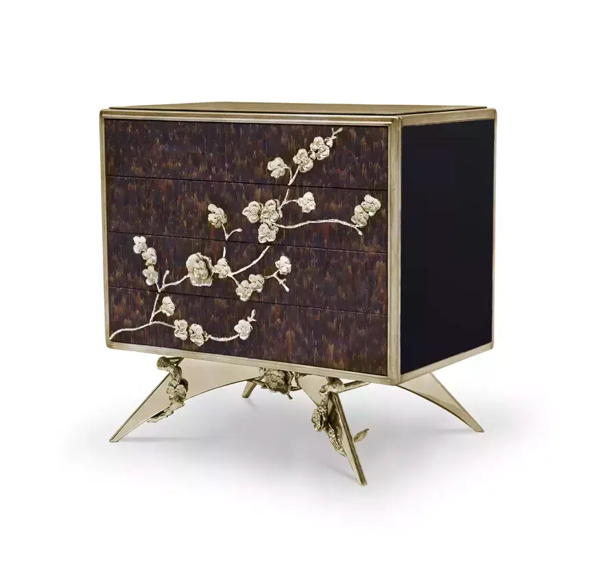 Mesa de Cabeceira Mirage Pluma Roxa