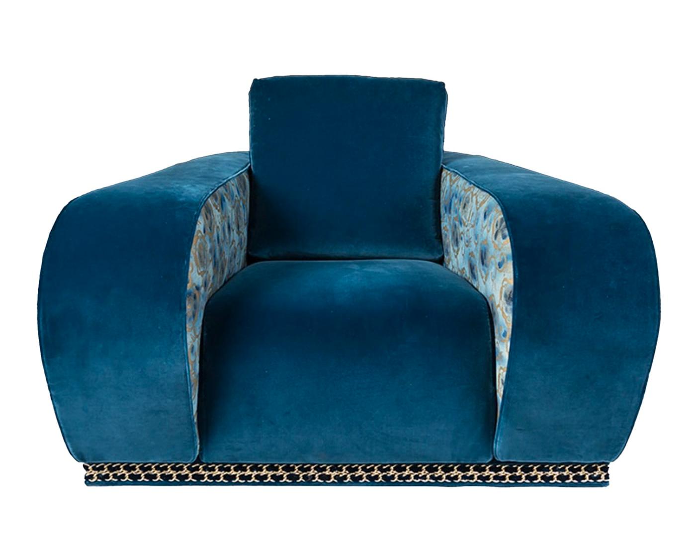 Poltrona Napoli Azul-Petróleo