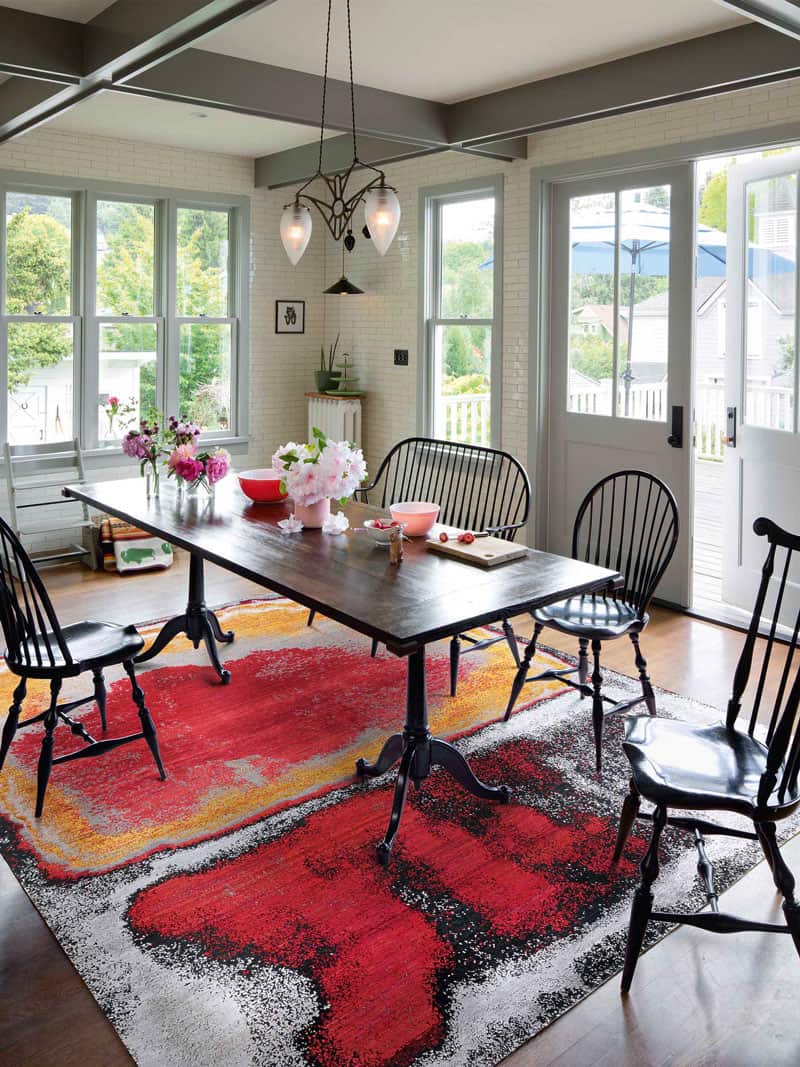 Tapete Red Sunset Tecido à Mão | Tamanho: 122 × 183 cm