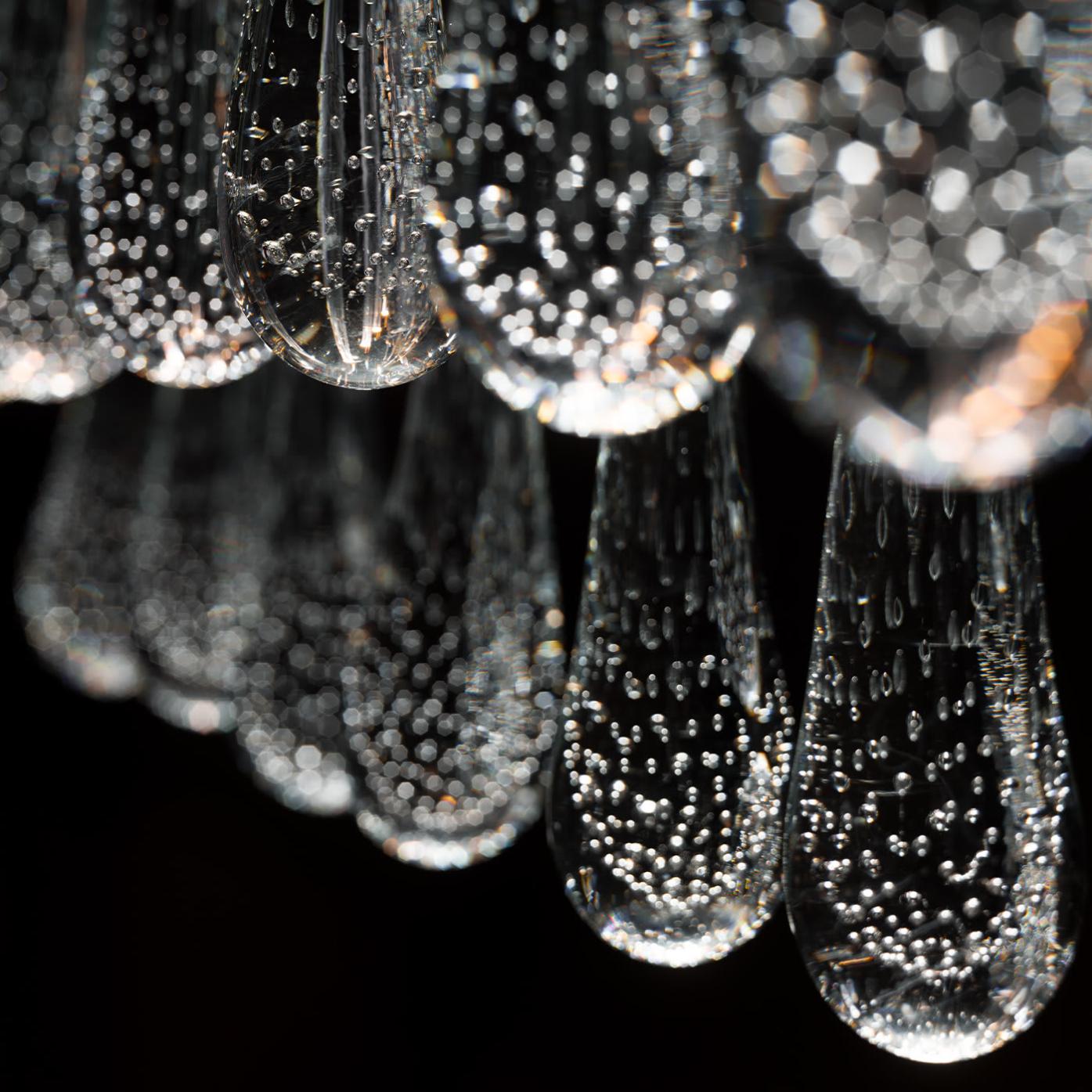 Lustre com Pendentes de Vidro de Murano