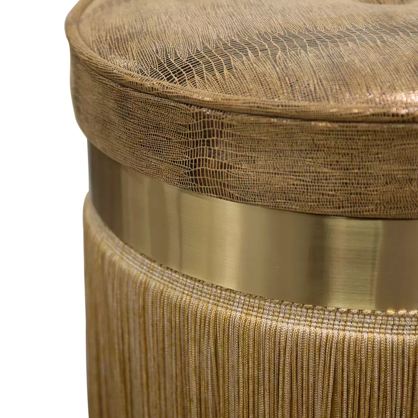 Banquinho couro Isabella