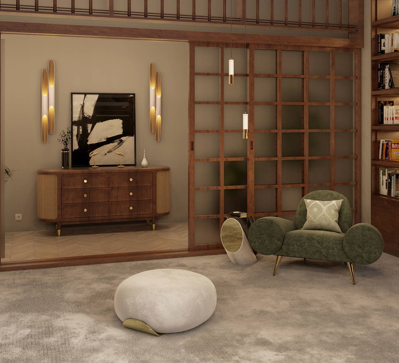 Candeeiro suspenso modernista - 10