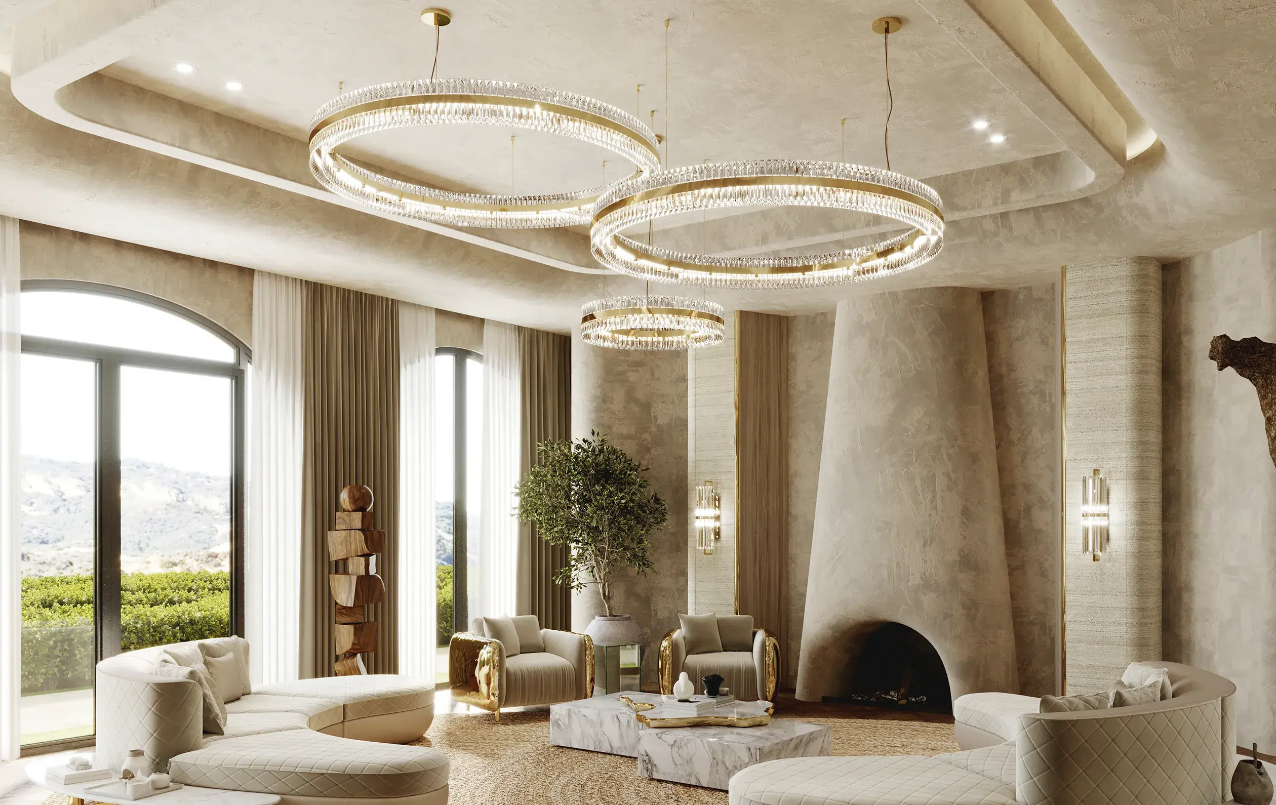 Candeeiro suspenso esbelto Freedom | Dimensões: Ø 100 cm - 10