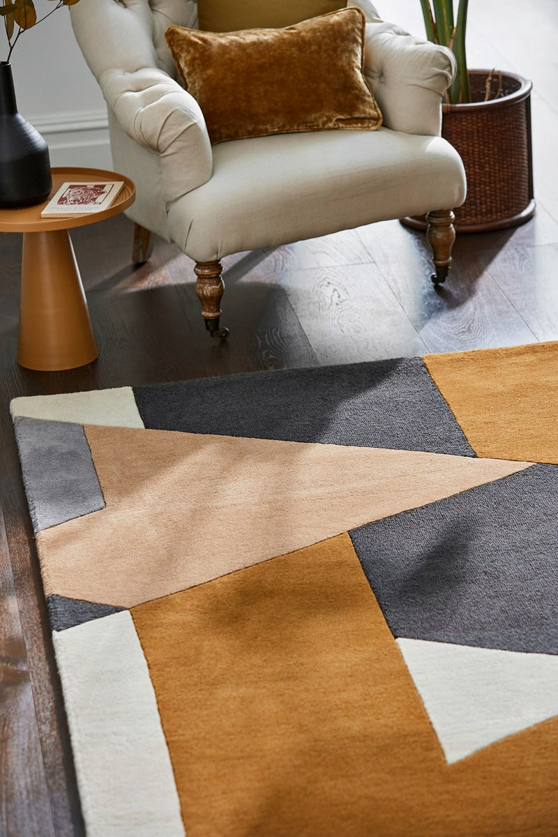 Tapete Popova Caramelo Ardósia Feito à Mão | Tamanho: 200 × 280 cm