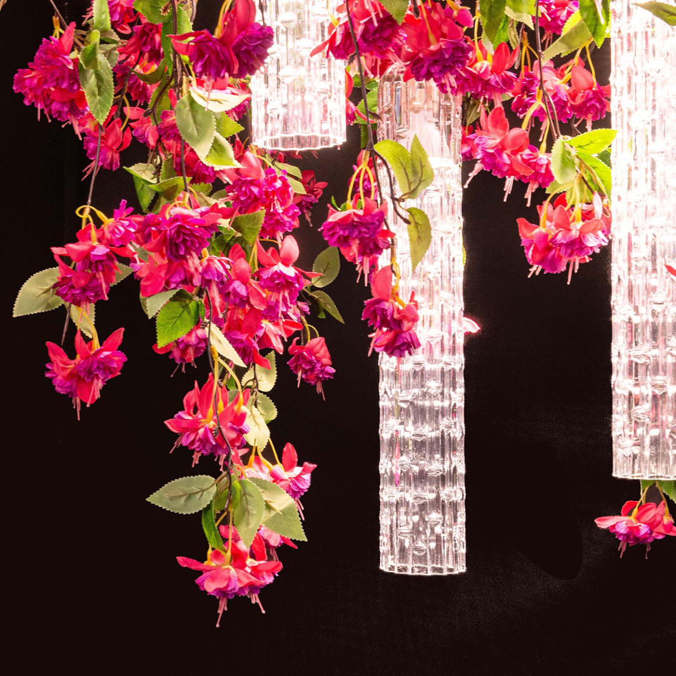 Lustre Quadrado Pink Cascade