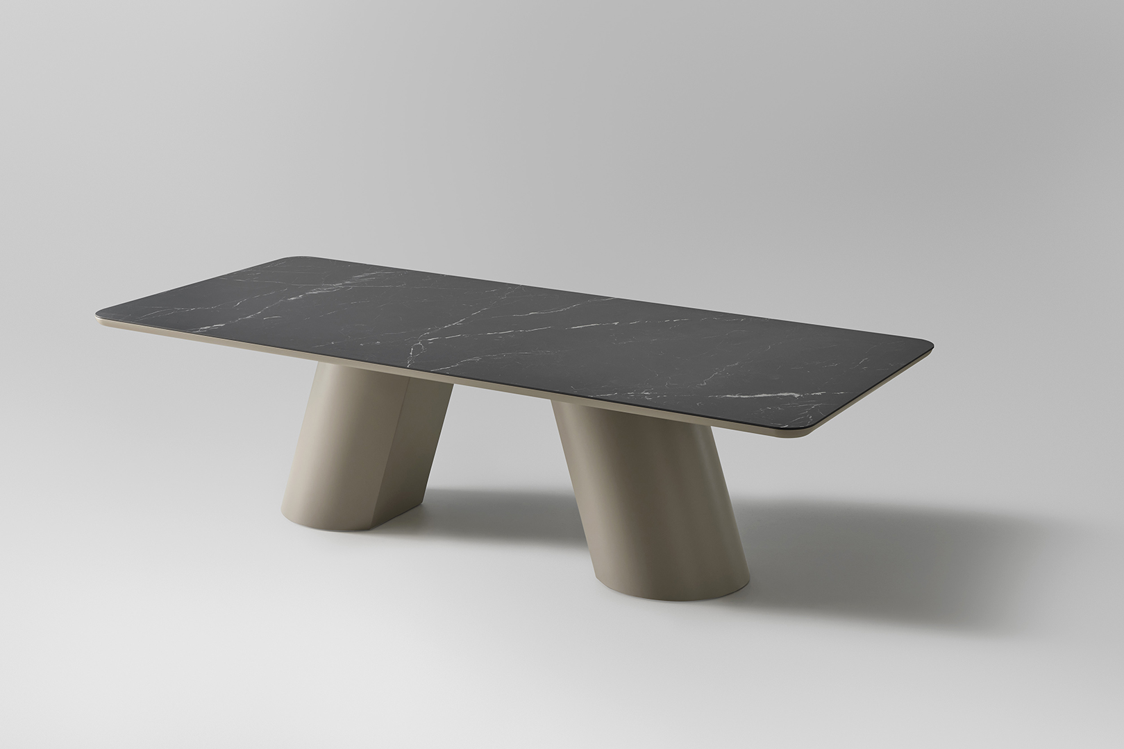 Mesa de Jantar Altea com Tampo em Cerâmica Preta