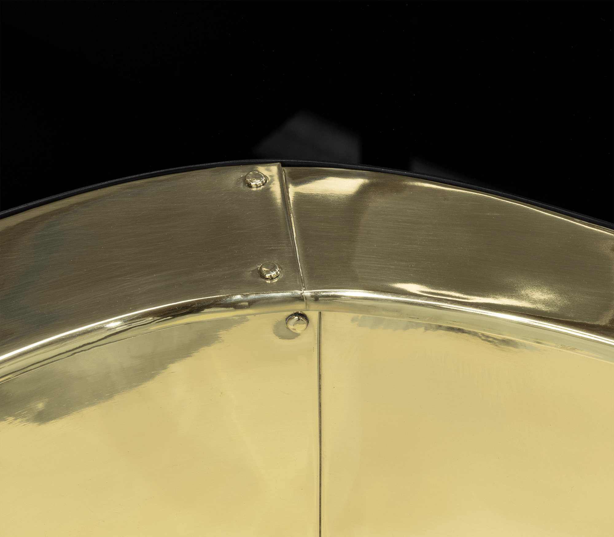 Conjunto de Mesas de Centro Crest Latão Polido