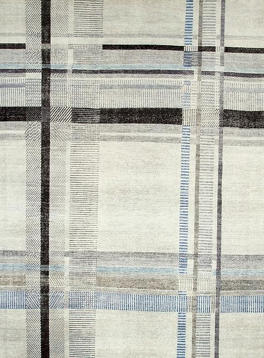 Tapete Feito à Mão Turco Xadrez