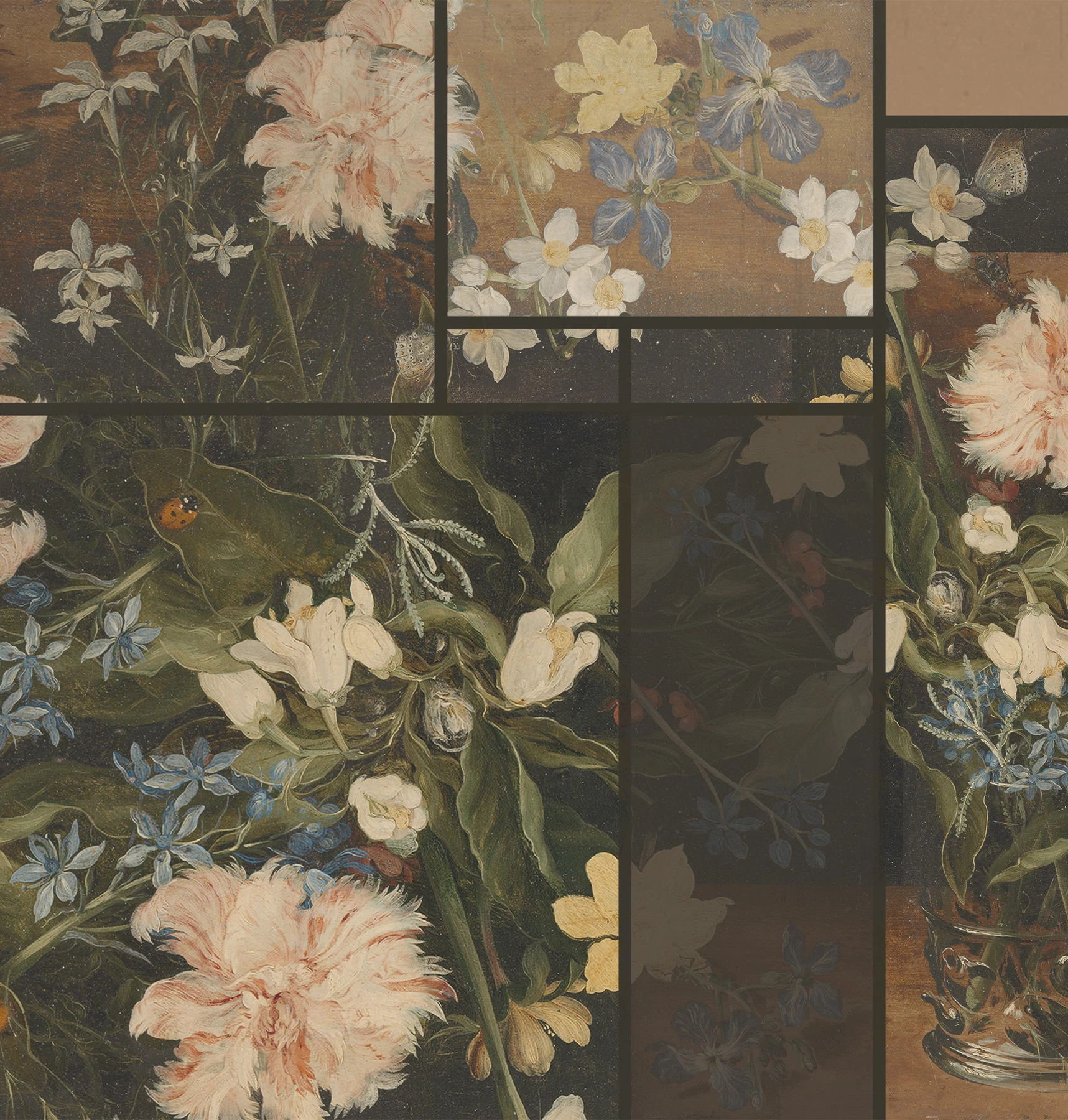 Papel de Parede Vintage Flowers
