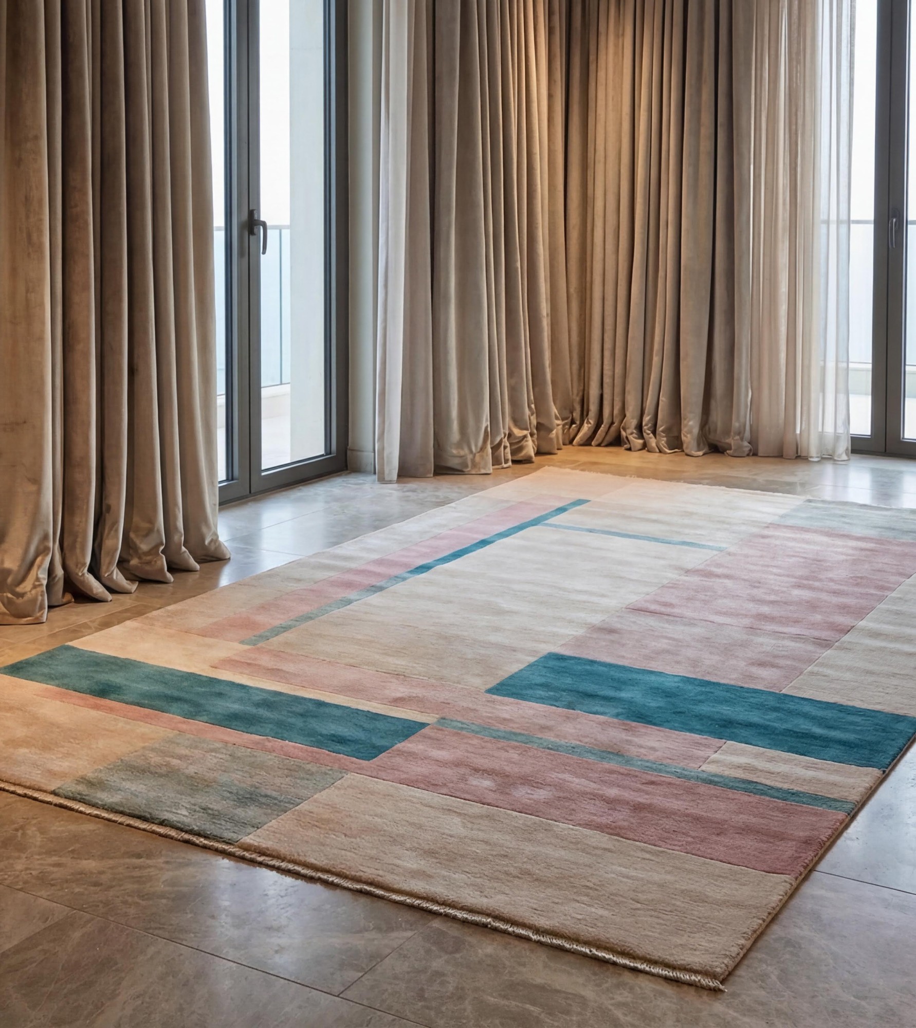 Tapete Linear Frame Blush