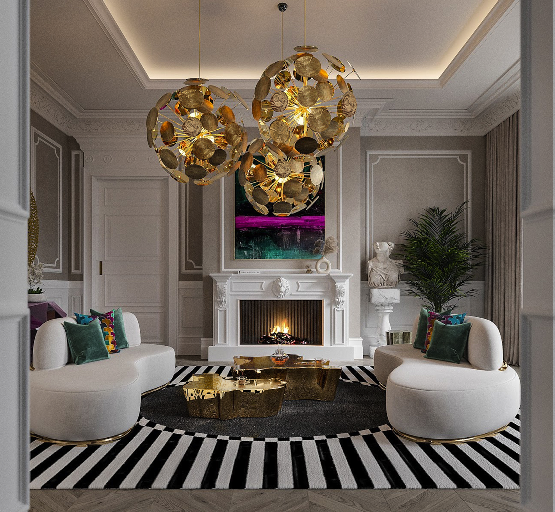 Mesa de Pedestal Obsidian