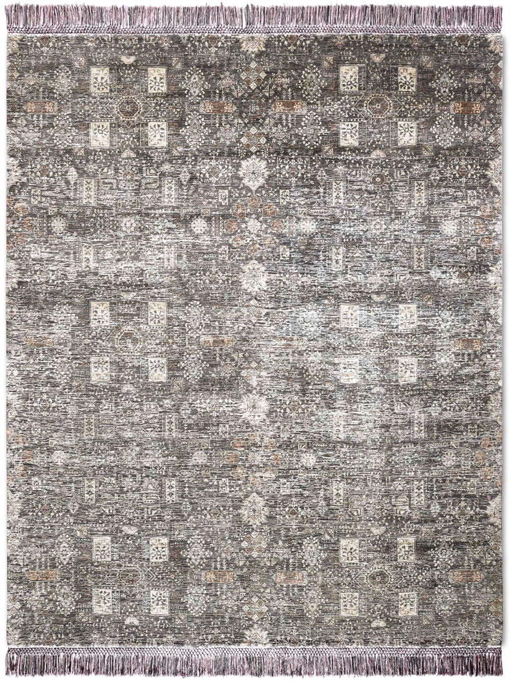 Tapete Agra Carvão Feito à Mão Luxury | Tamanho: 183 × 274 cm