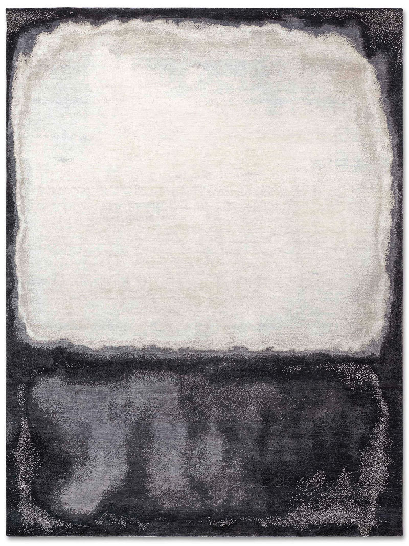 Tapete White Grey Tecido à Mão | Tamanho: 183 × 274 cm