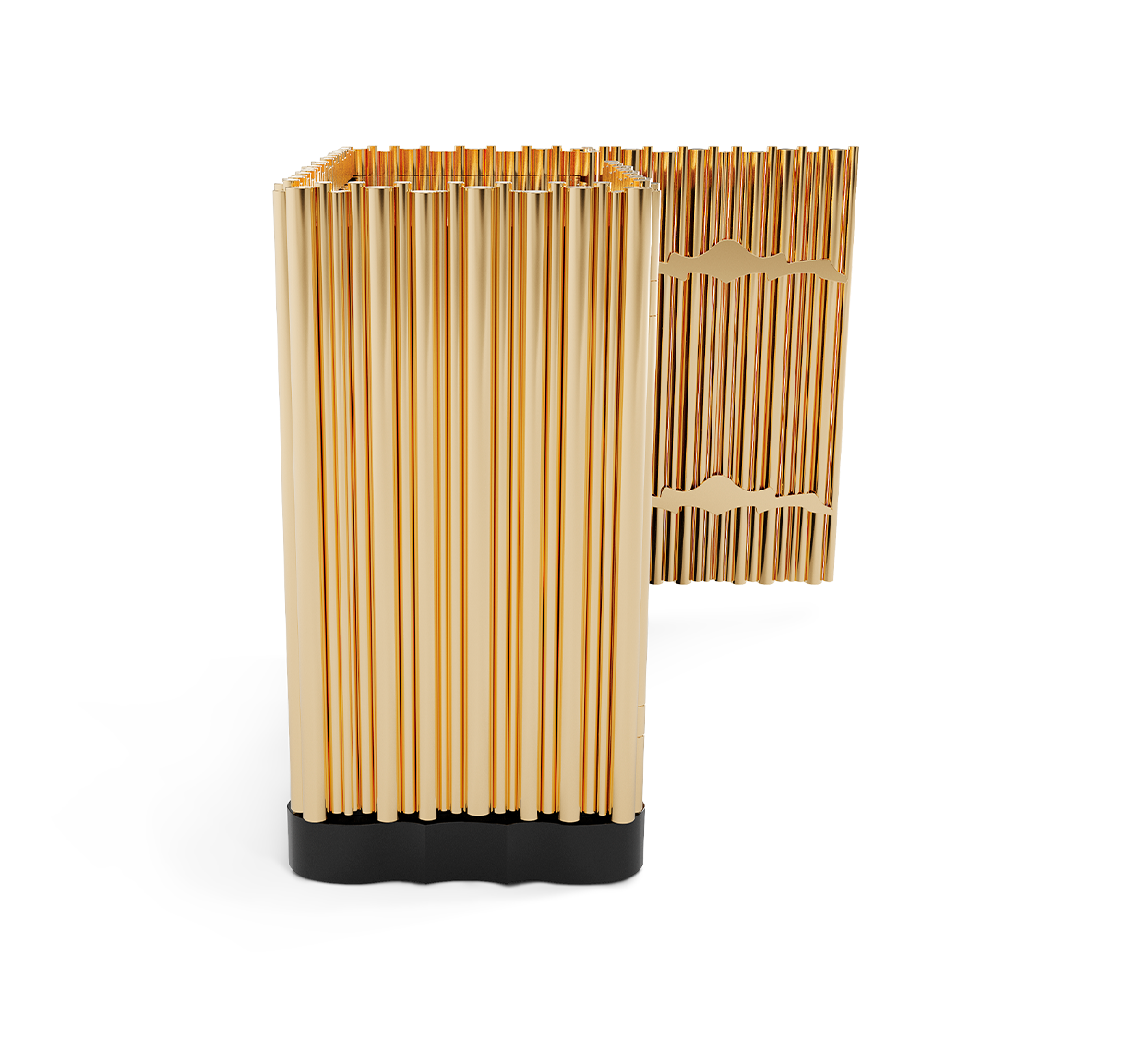 Aparador Harmony 2 portas dourado premium