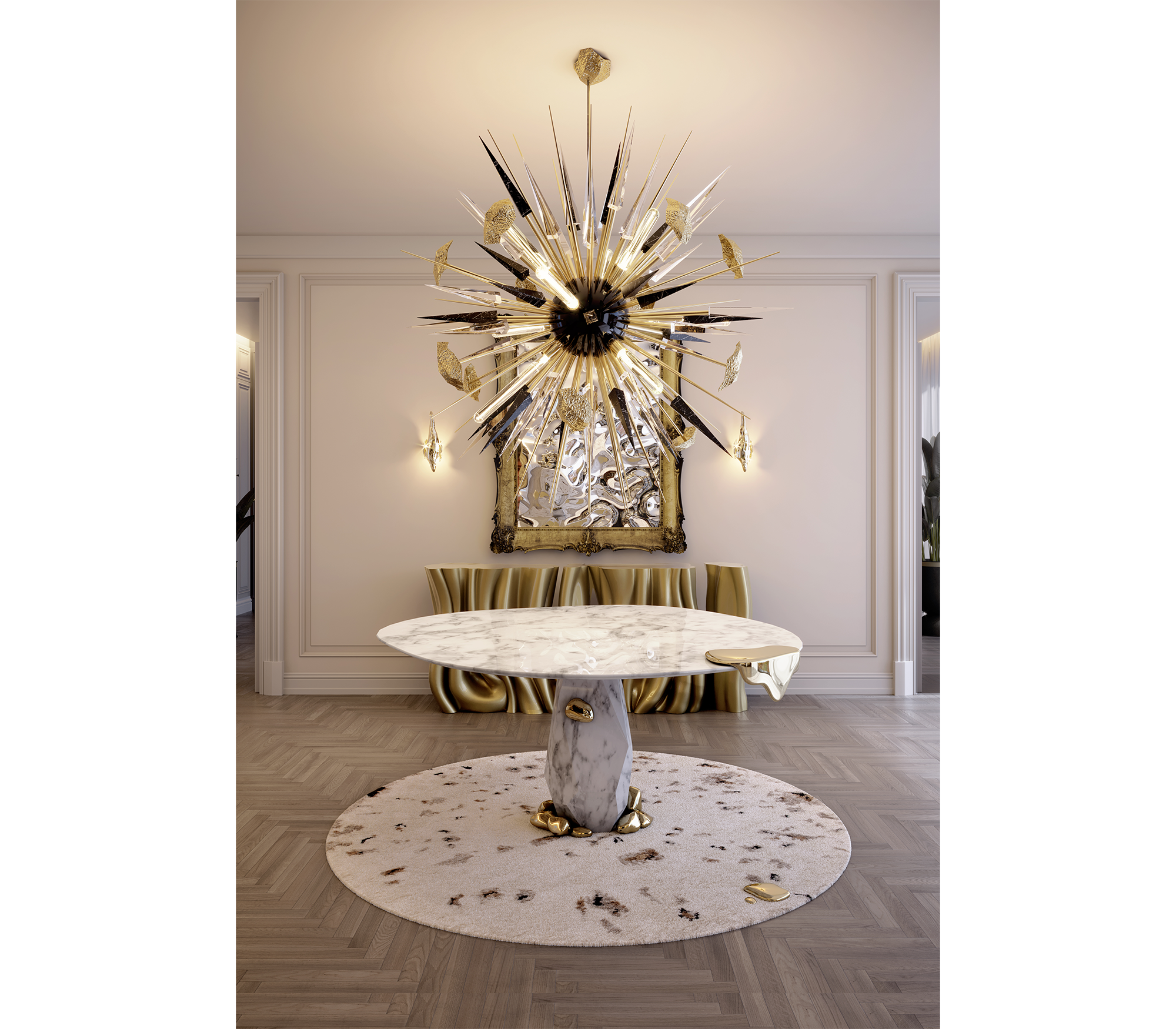 Mesa de Jantar Diamante de Luxo