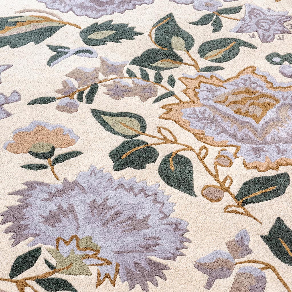 Tapete Wendling Floral Urze Roxo | Tamanho: 200 × 280 cm