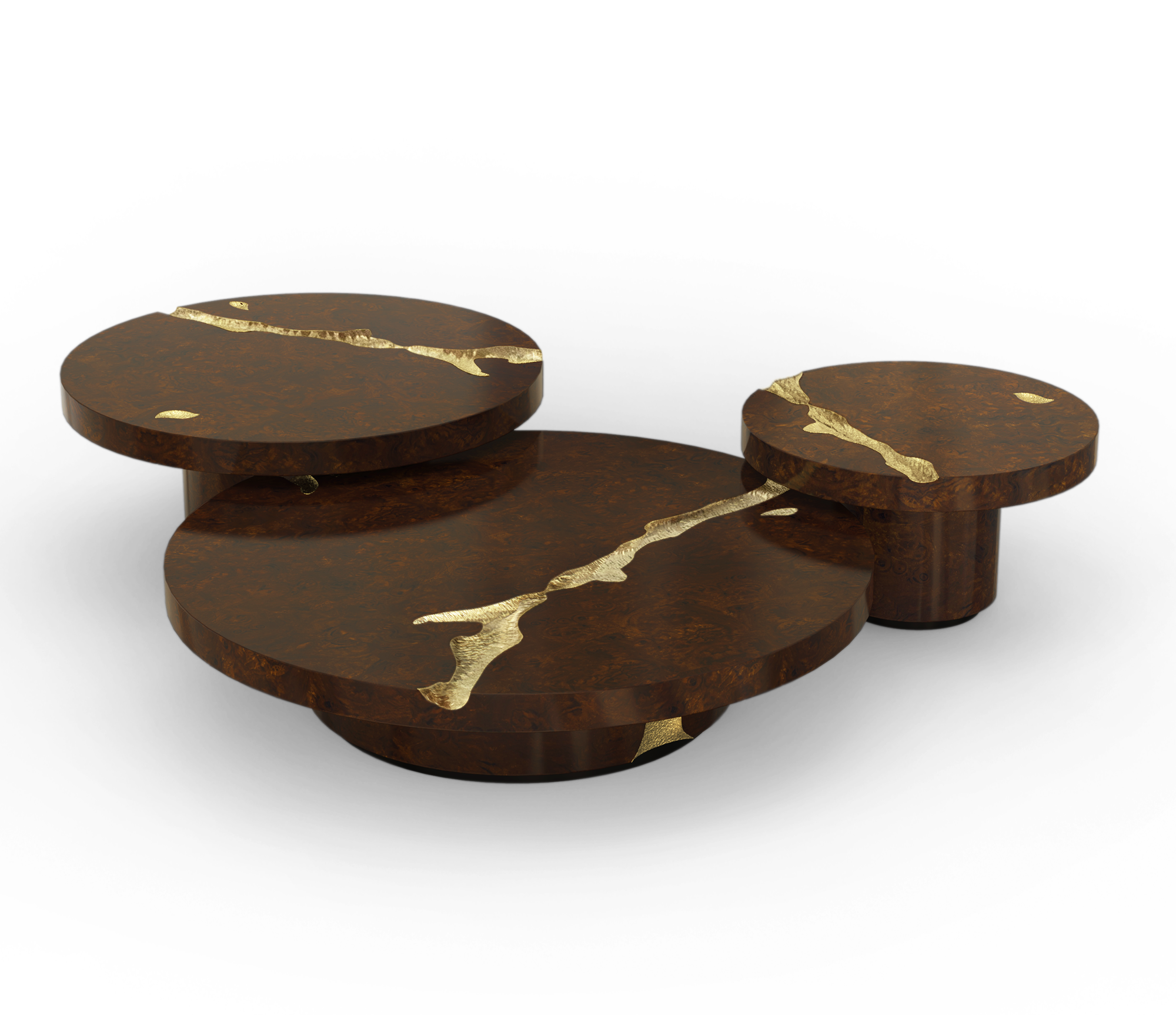 Conjunto 3 Peças Mesa de Centro Dominion Luxe