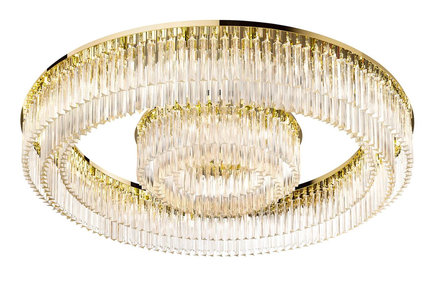 Lustre Redondo em Ouro Polido