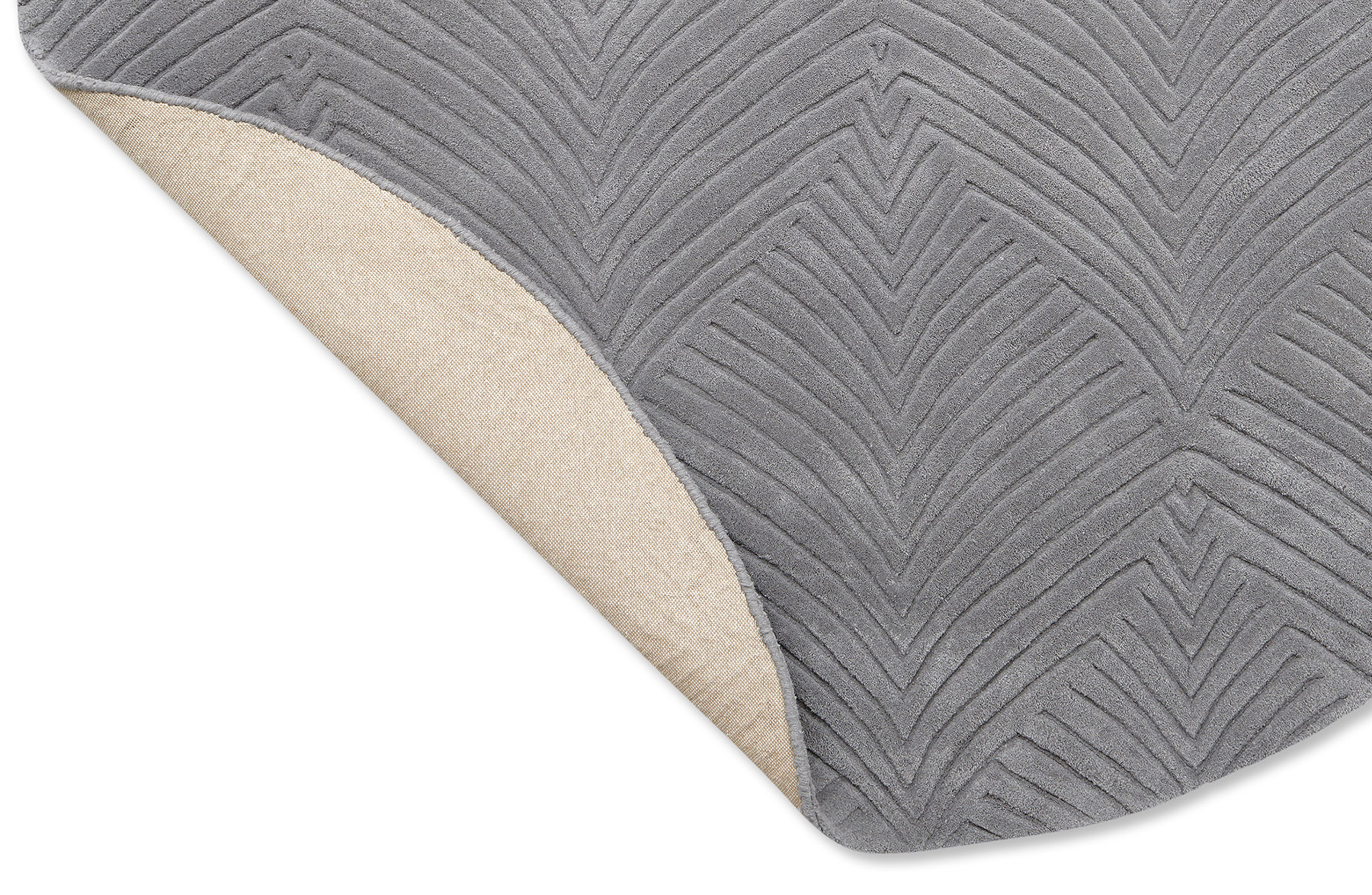 Tapete Círculo Folia Cinzento Frio | Tamanho: Ø 150 cm