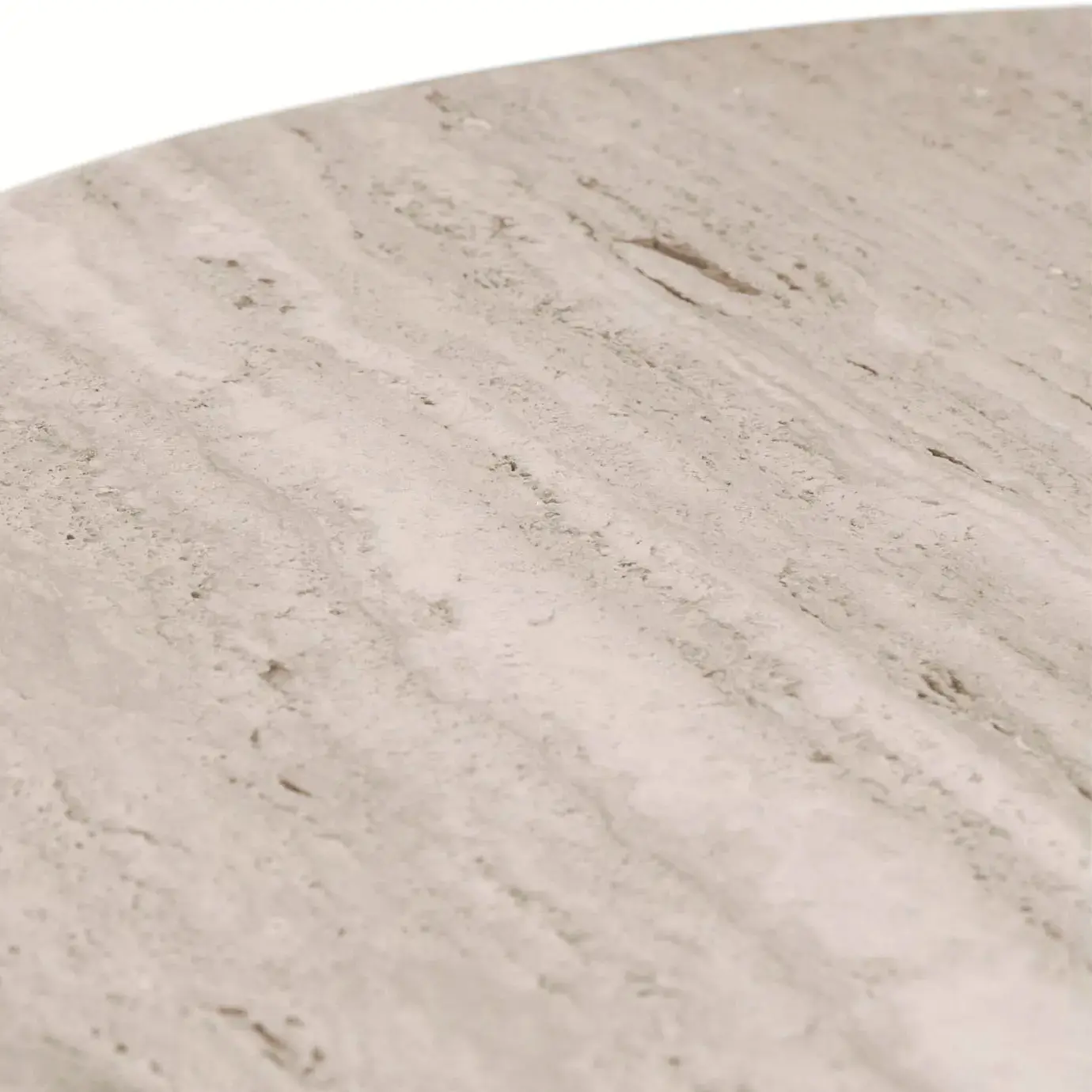 Mesa de Jantar Oval Mármore Travertino Parisiense