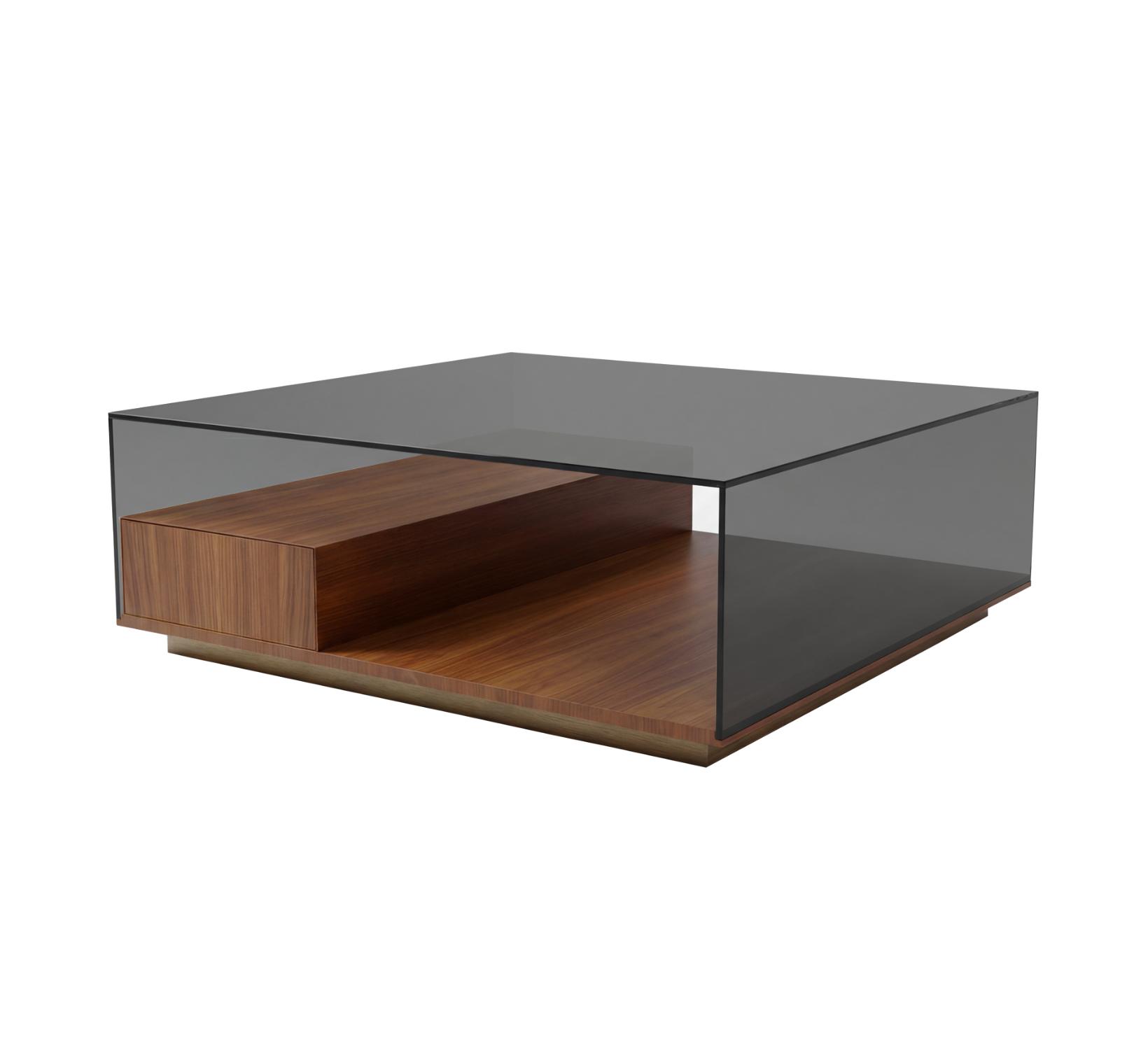 Mesa de Centro Peter com Tampo em Vidro