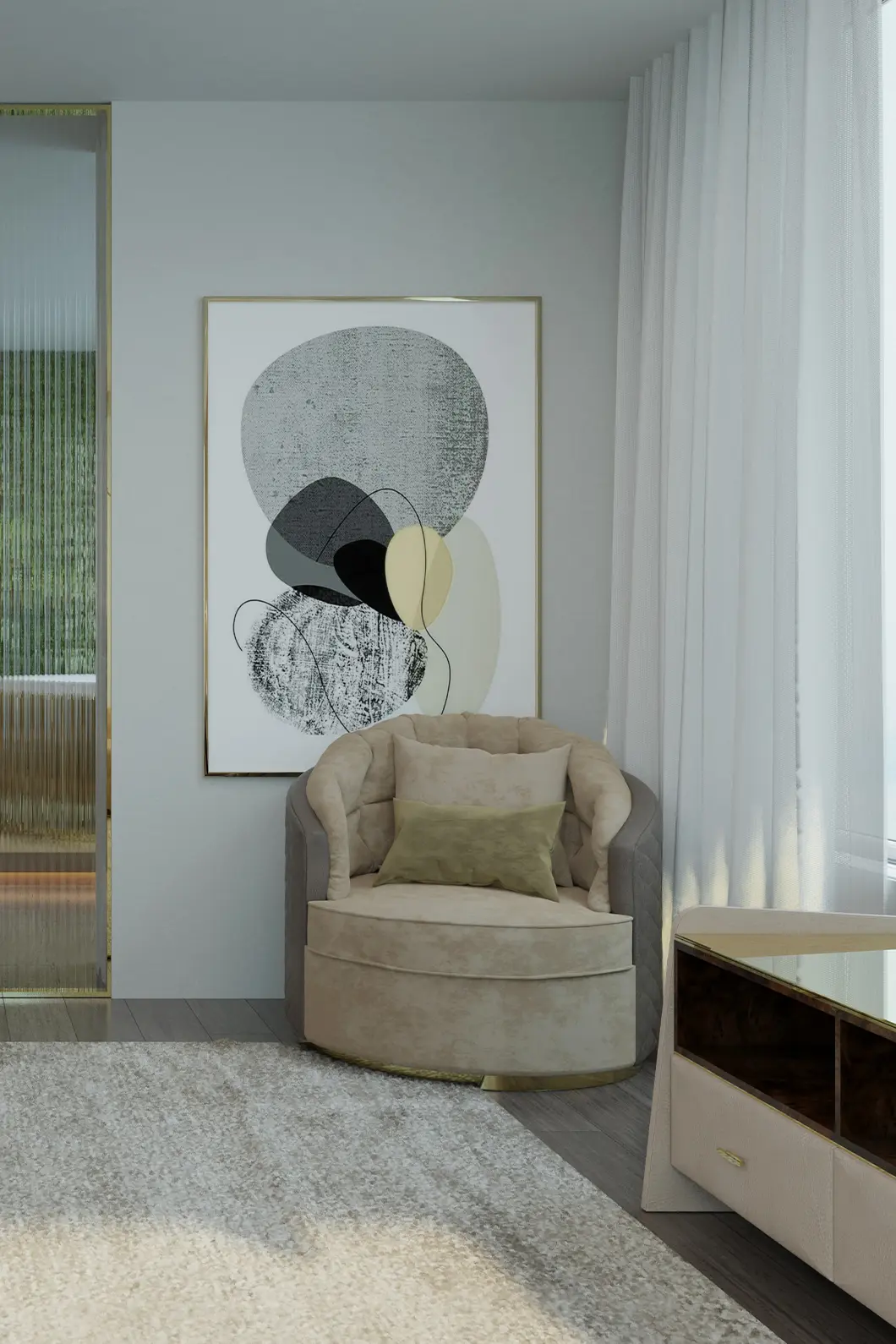 Poltrona Giratória Luxe - 1