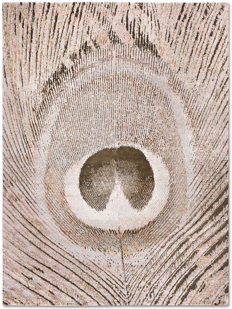 Tapete Feathers Feito à Mão Luxury