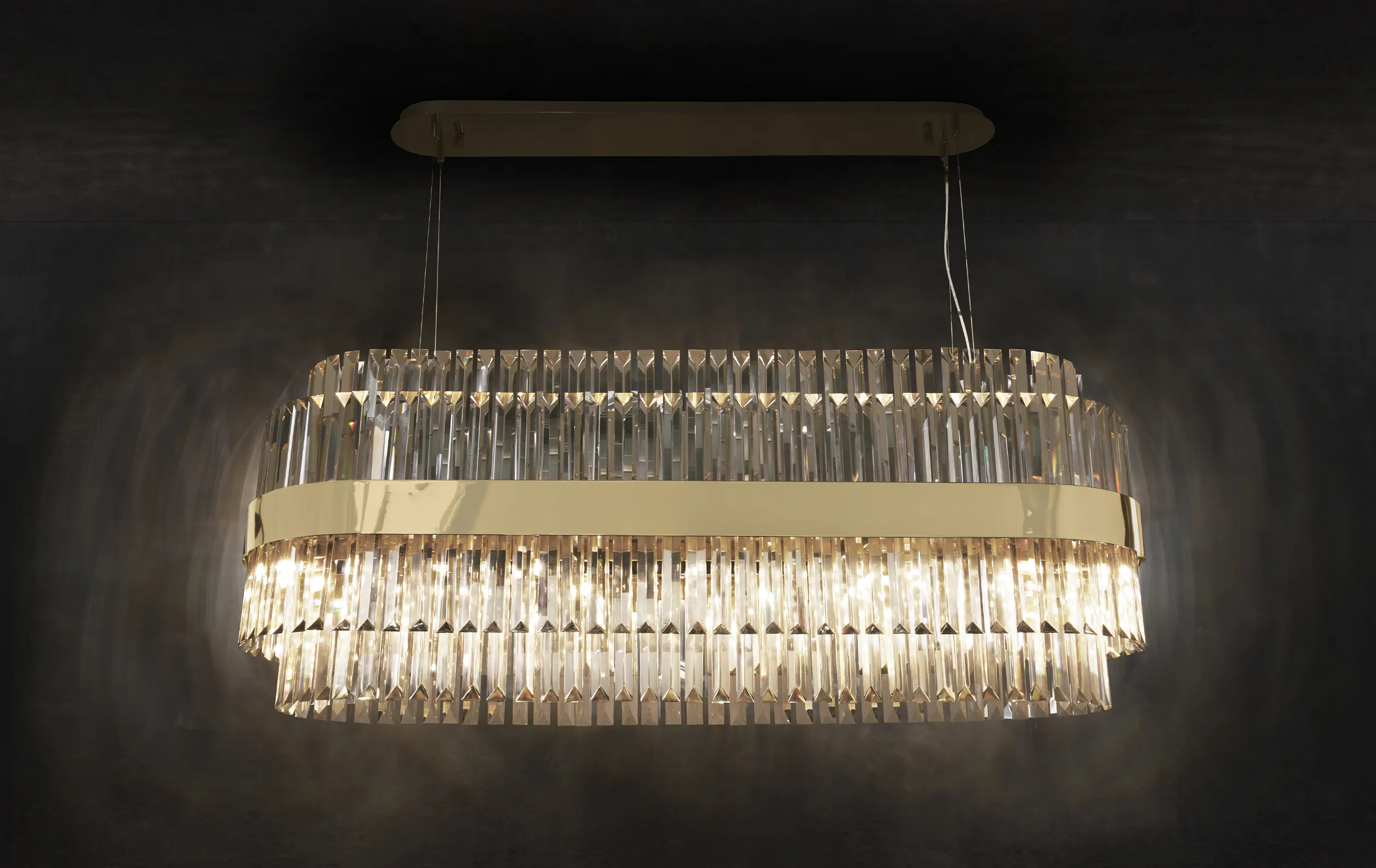 Candeeiro suspenso snooker dourado Freedom - 1