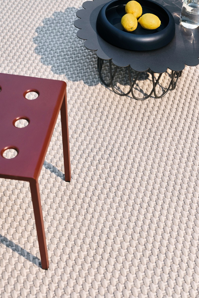 Tapete Lace Salva Cinzento-Areia Branca Exterior