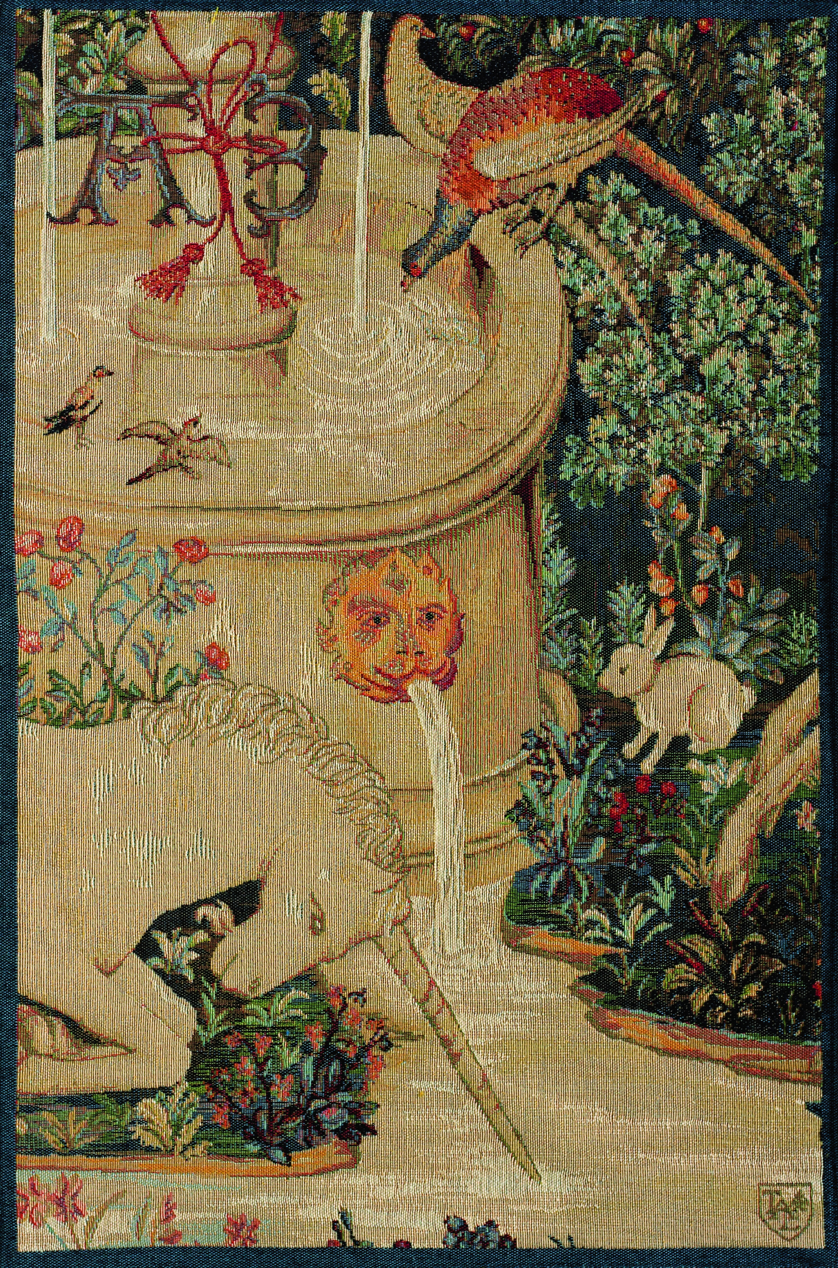 Tapeçaria fonte unicórnio