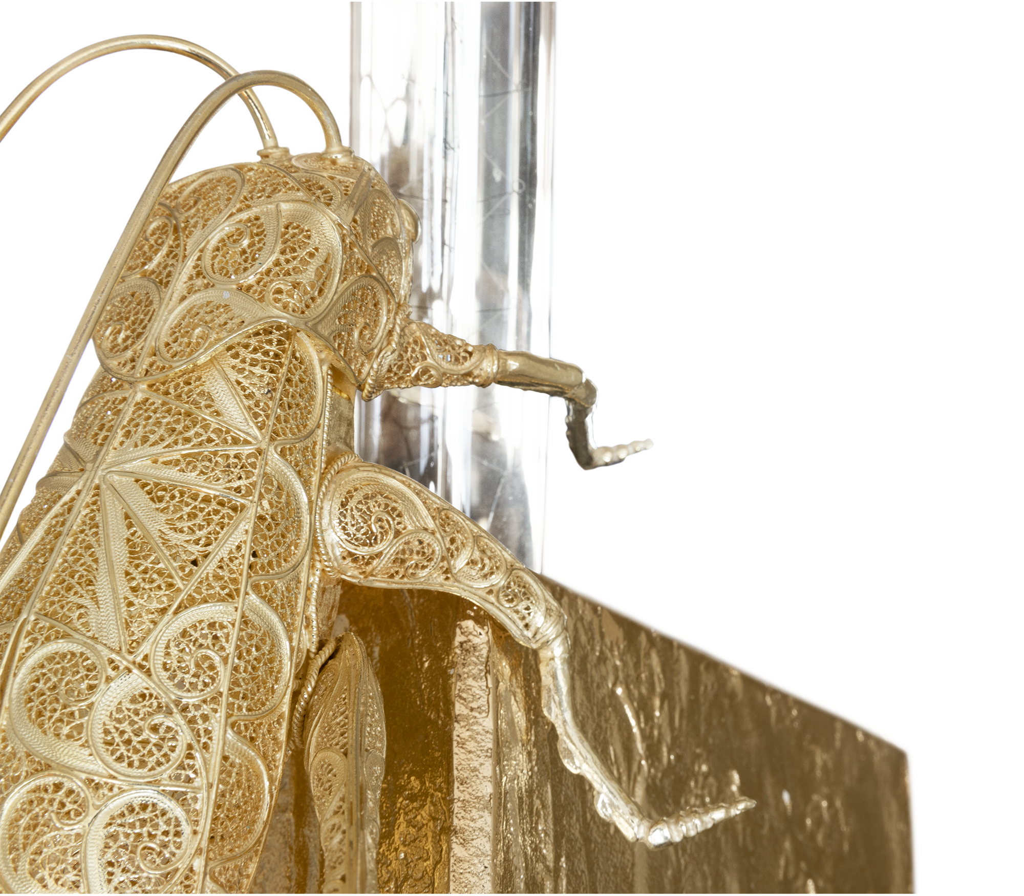 Candeeiro de parede pequeno Geode filigrana Cricket