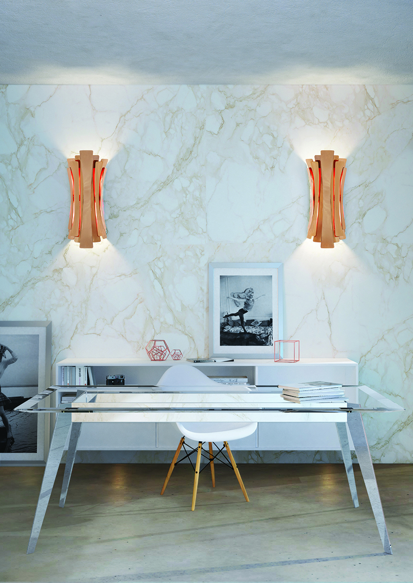 Candeeiro de parede elegante | Dimensões: L 22 × P 15 × A 47 cm - 3
