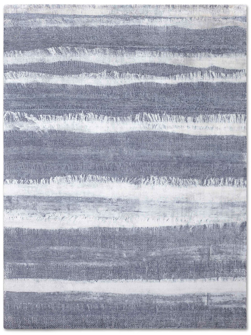 Tapete Azul / Cinzento Feito à Mão | Tamanho: 305 × 427 cm